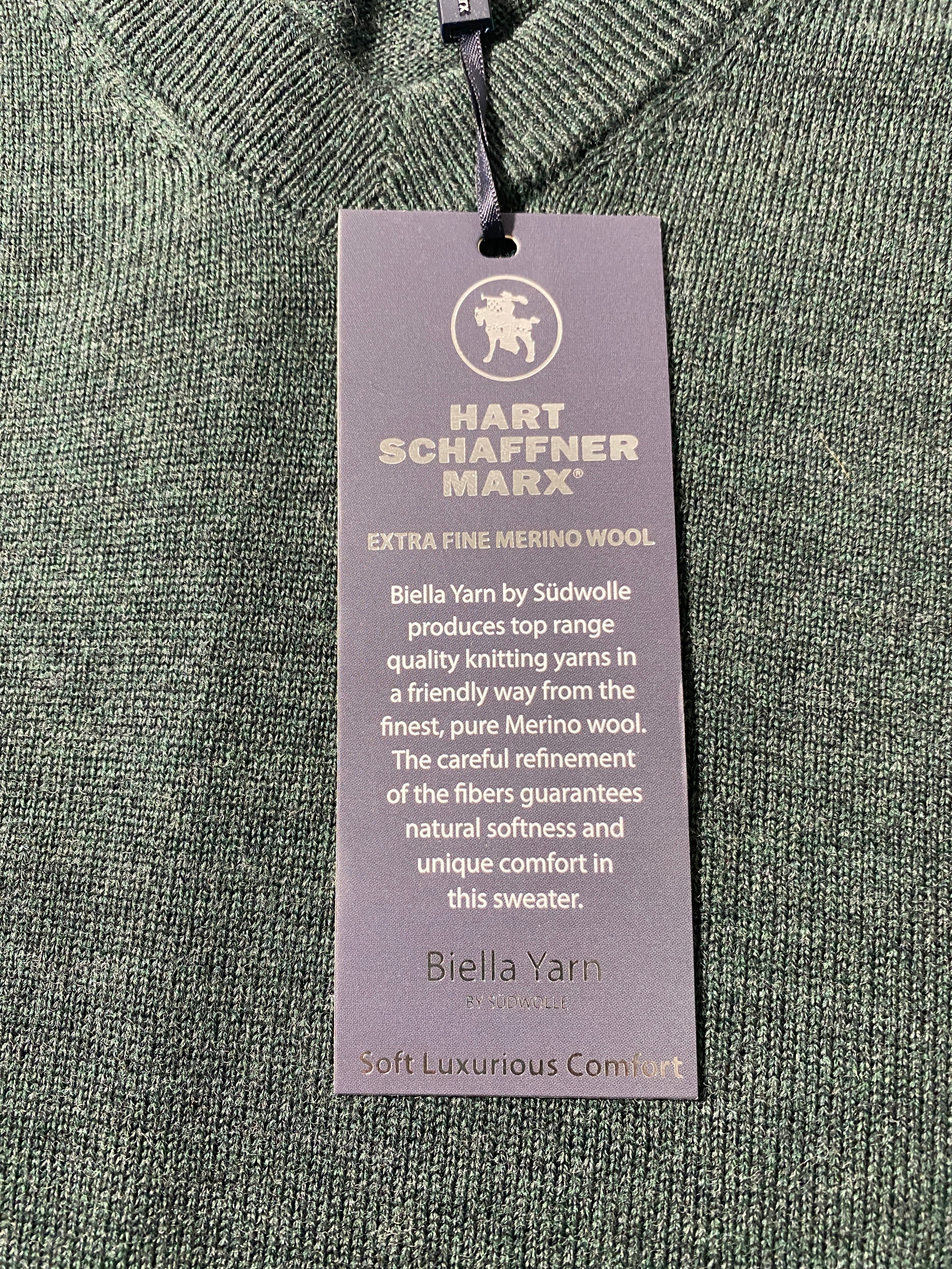 NEW Big & Tall Mens Hart Schaffner Marx Sweater Vest Merino Wool Dark Spruce $90