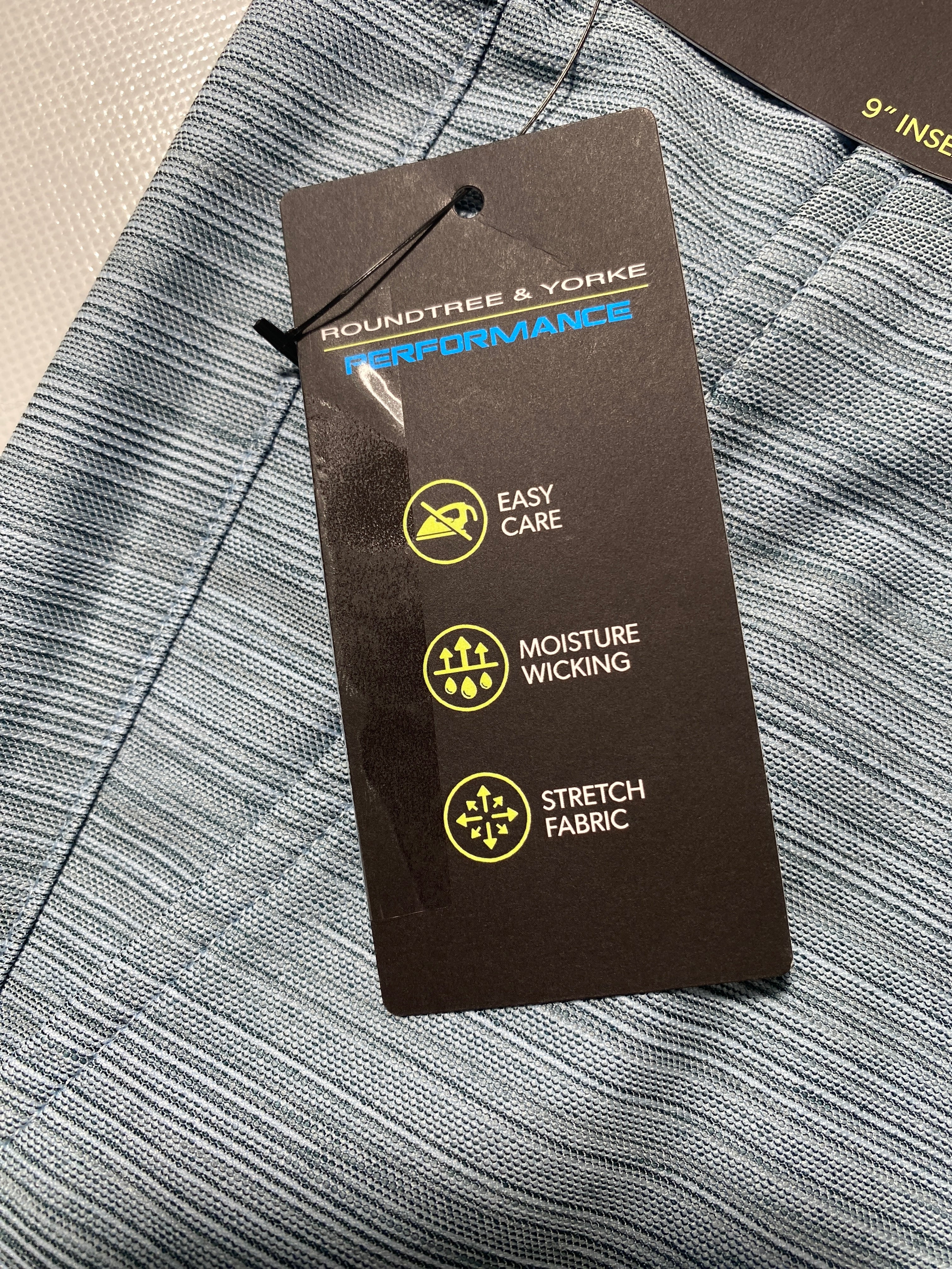 NEW Size 42 Mens Roundtree & Yorke Performance Chino Flat Shorts 9"I Indian $50
