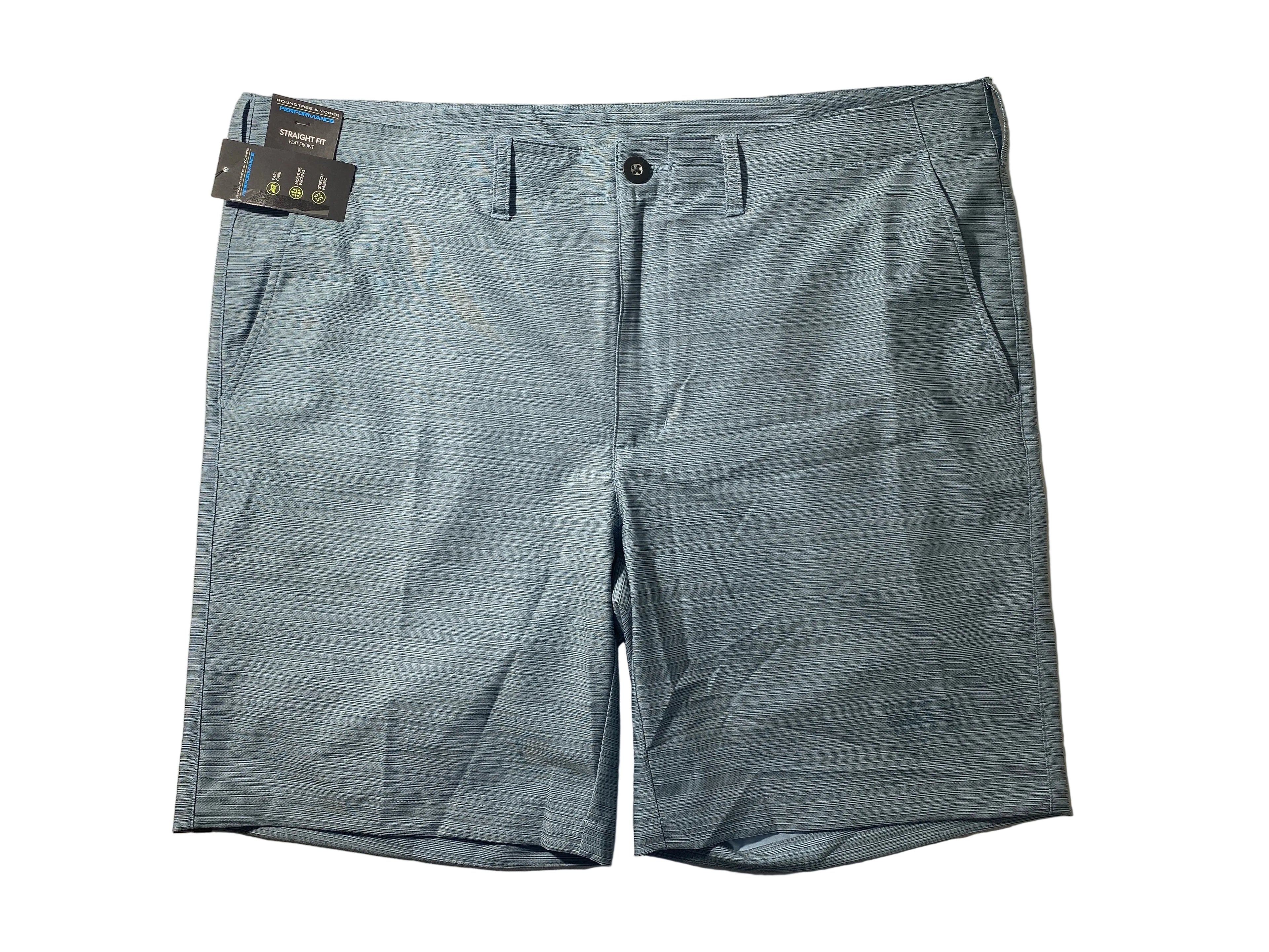 NEW Size 42 Mens Roundtree & Yorke Performance Chino Flat Shorts 9"I Indian $50