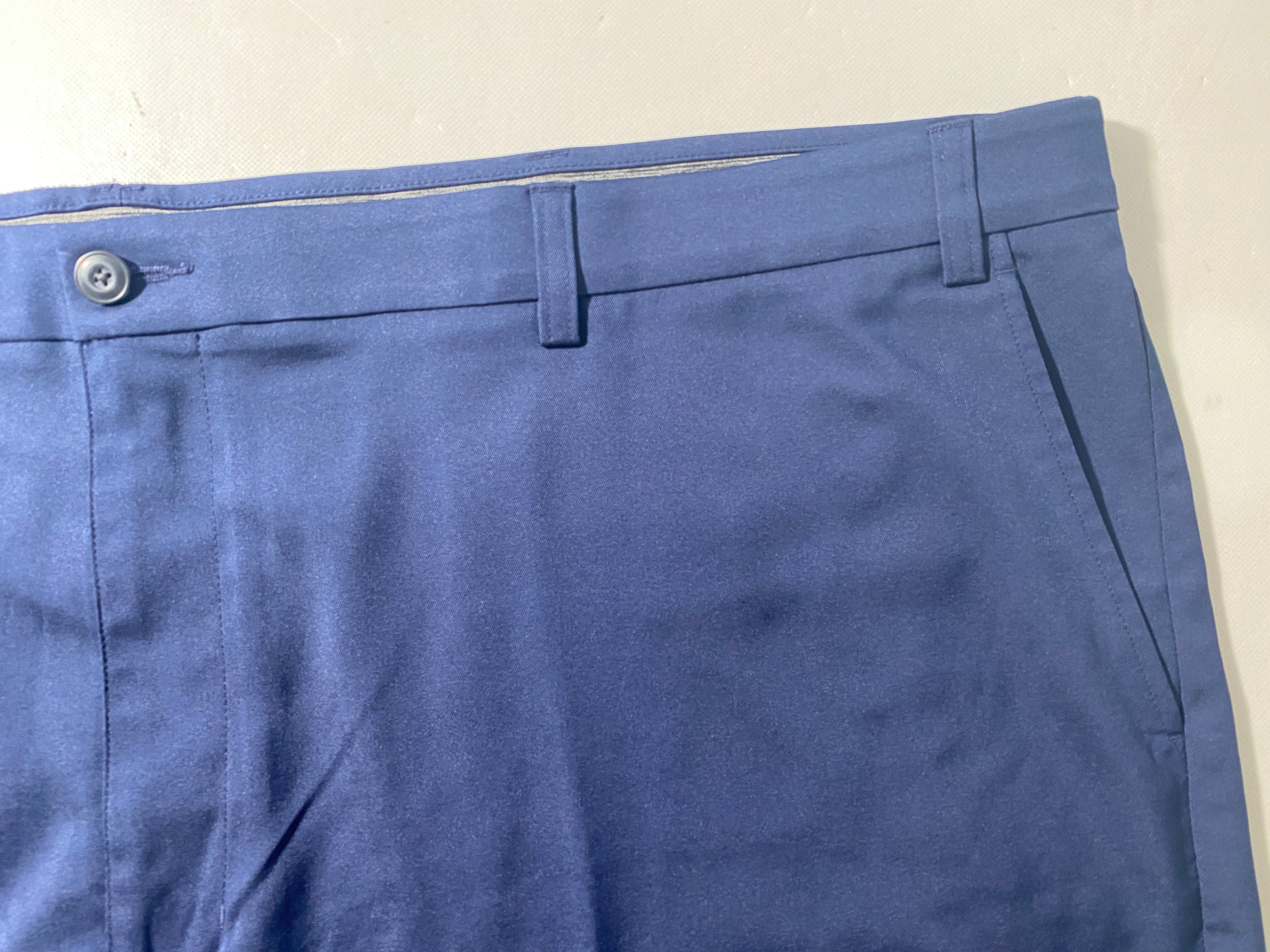 NEW Size 52 Big Mens Roundtree & Yorke Performance Chino Flat Shorts 9I Peacoat