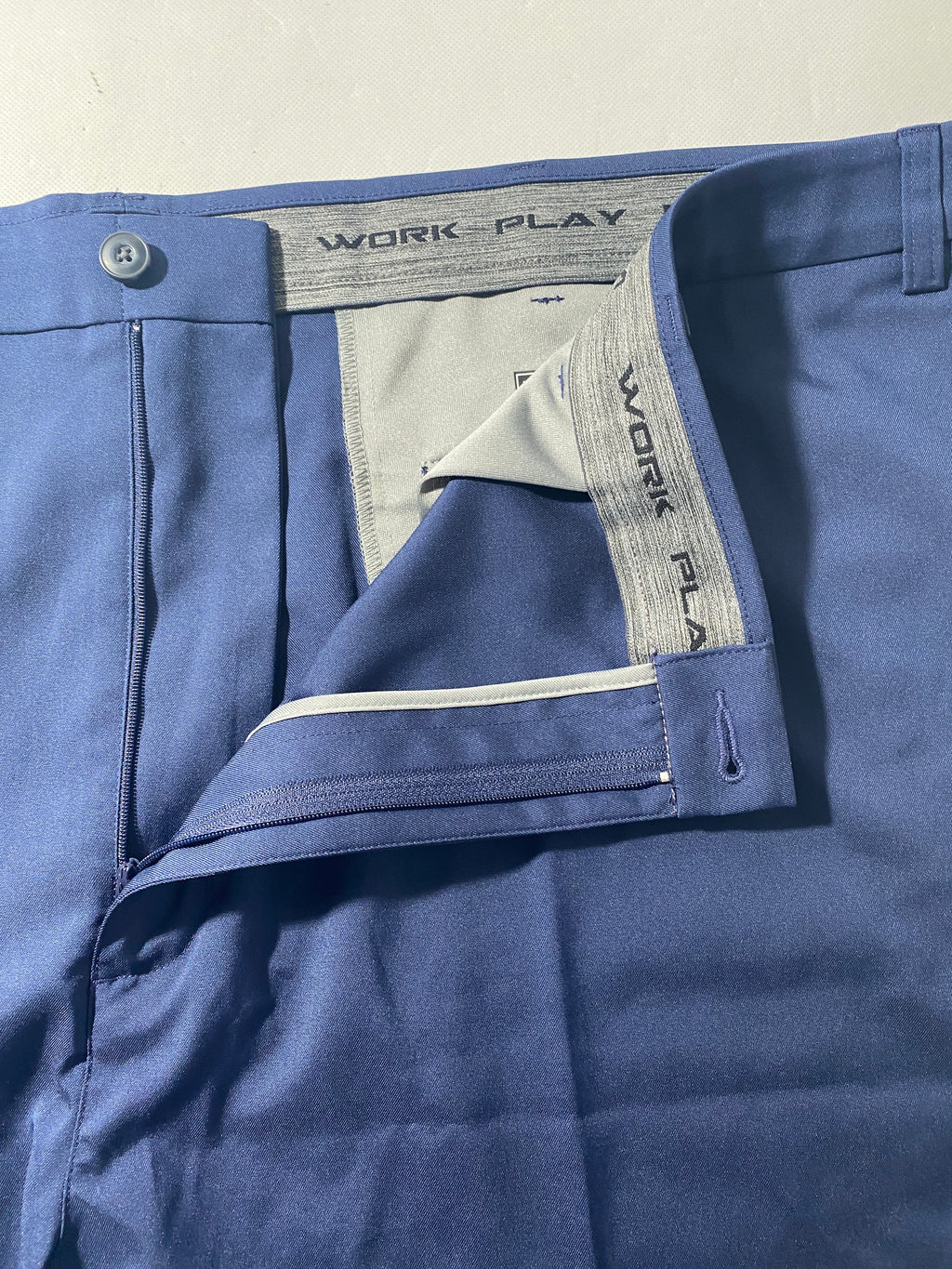 NEW Size 52 Big Mens Roundtree & Yorke Performance Chino Flat Shorts 9I Peacoat