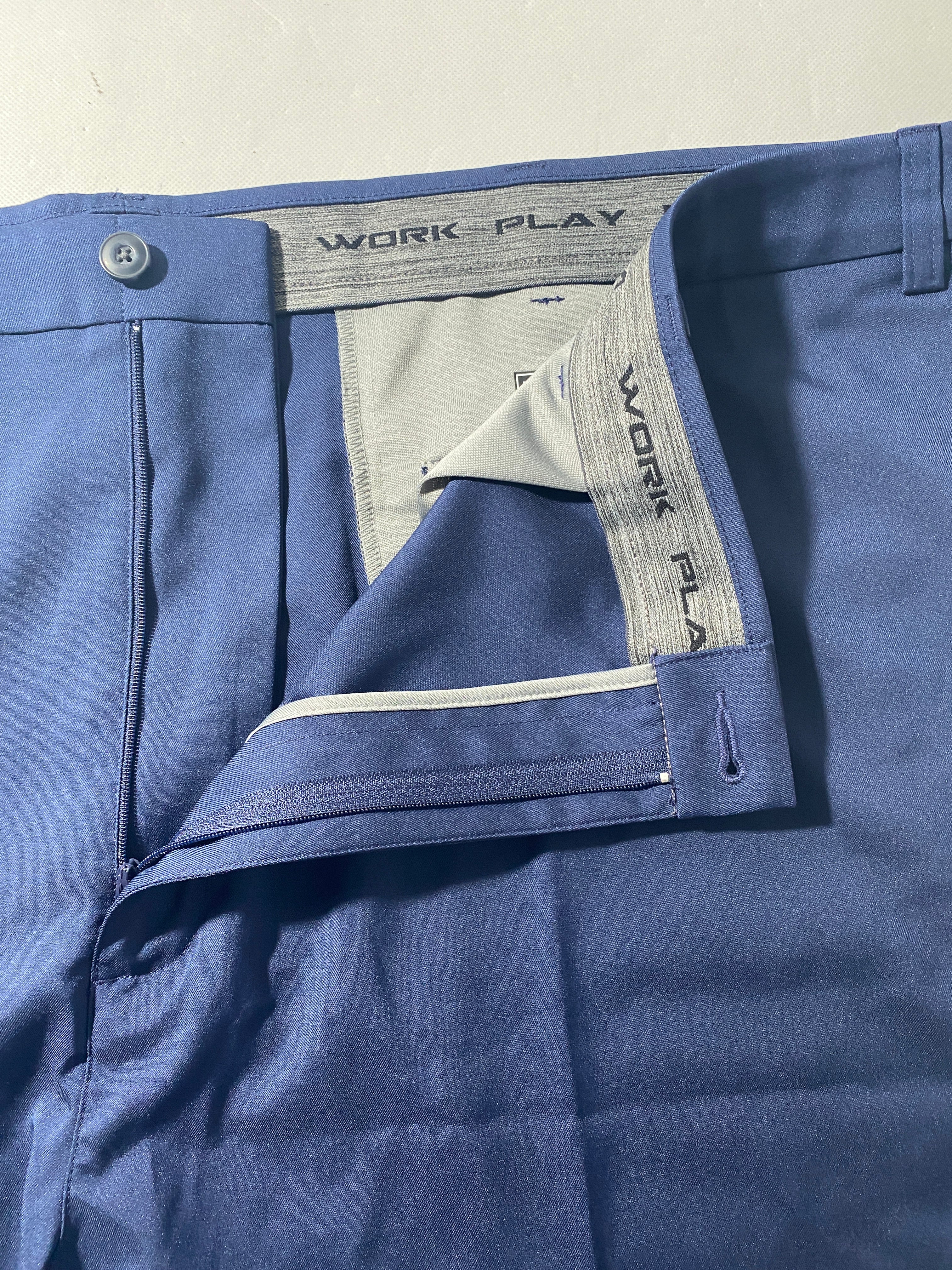 NEW Size 52 Big Mens Roundtree & Yorke Performance Chino Flat Shorts 9I Peacoat