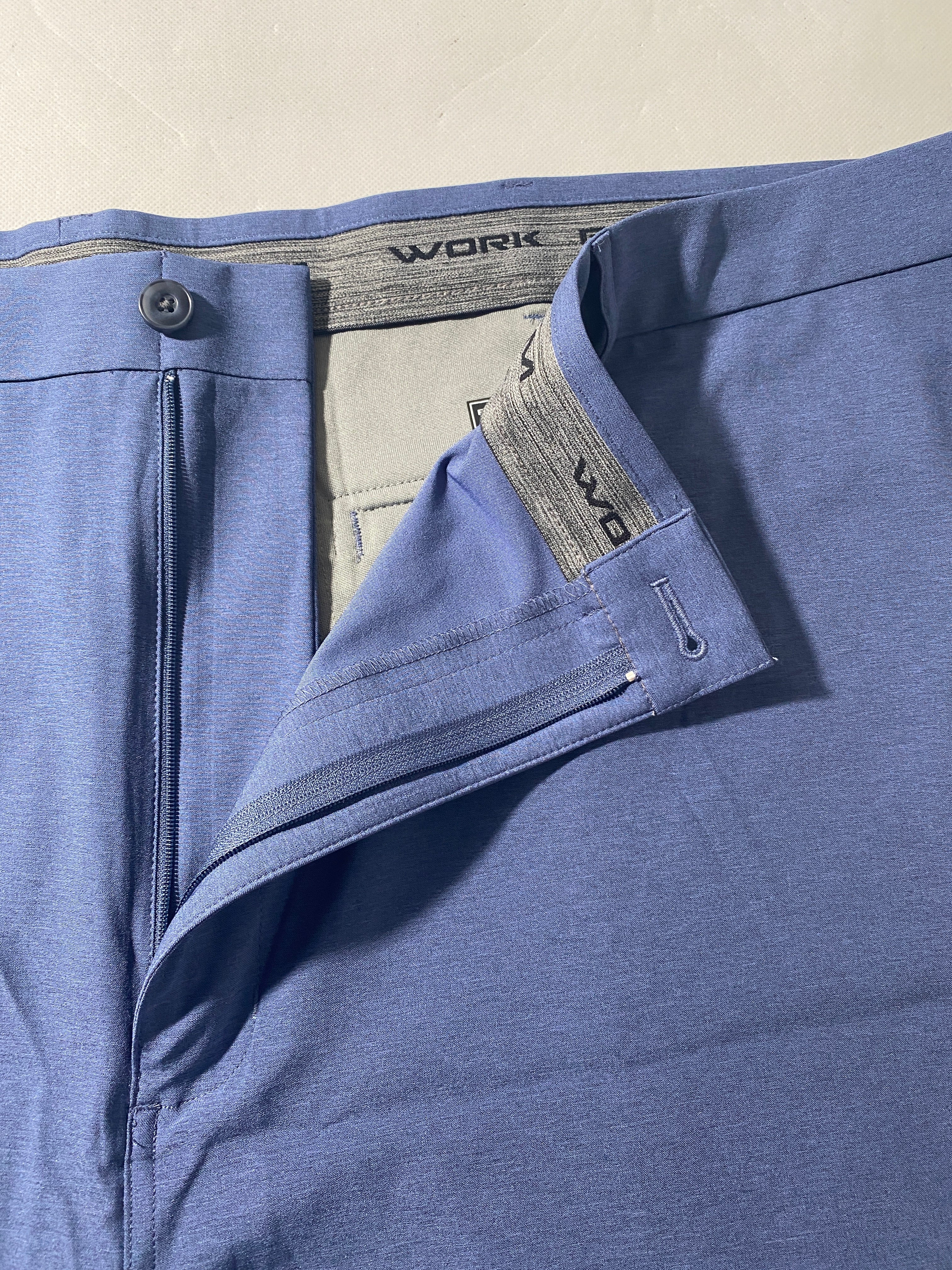 NEW Size 52 Big Mens Roundtree & Yorke Performance Chino Flat Shorts 9I Navy Htr