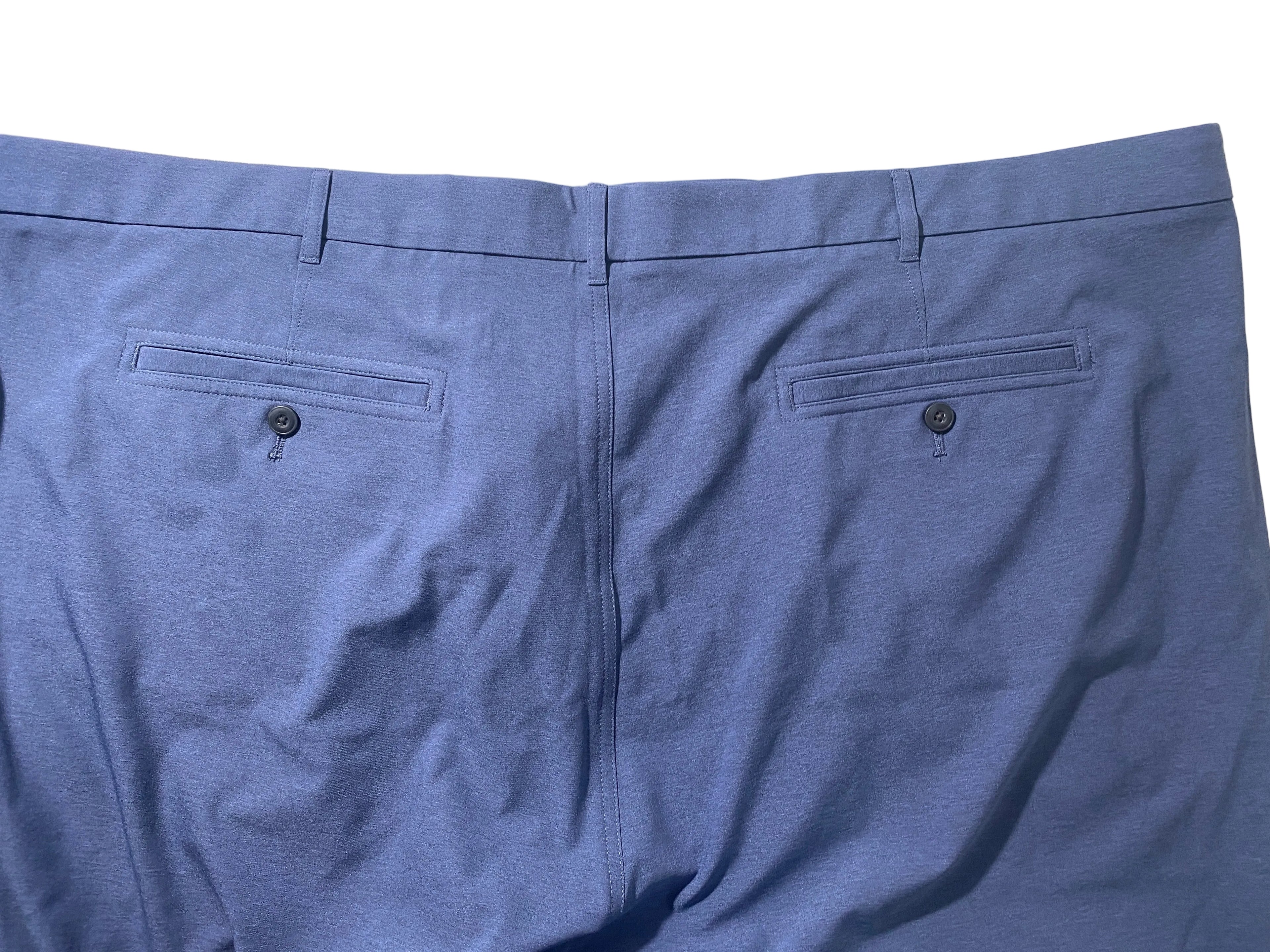 NEW Size 52 Big Mens Roundtree & Yorke Performance Chino Flat Shorts 9I Navy Htr