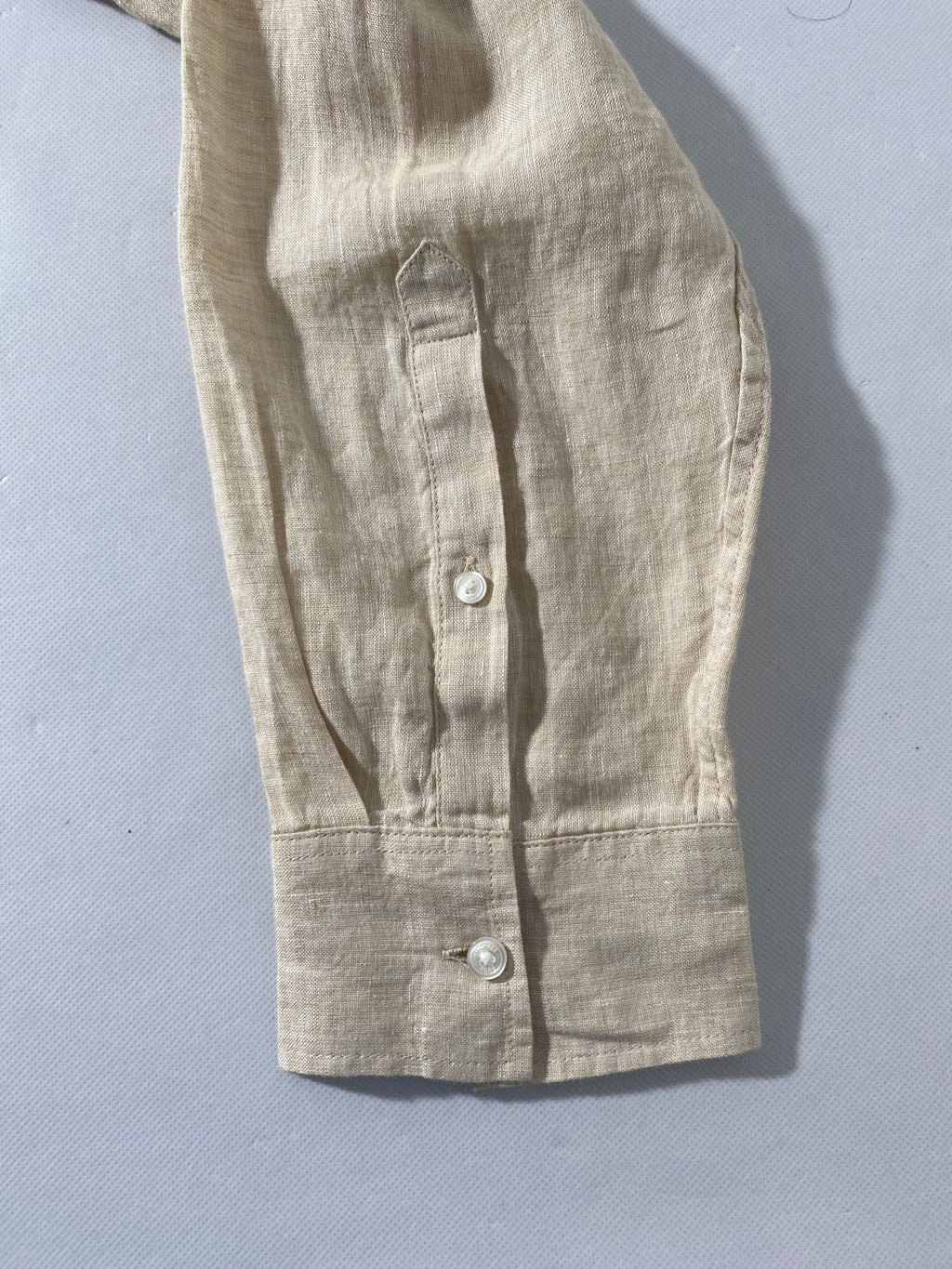 NEW Size XL Mens Michael Kors Long Sleeve Button Front Shirt SlimFit Linen Khaki