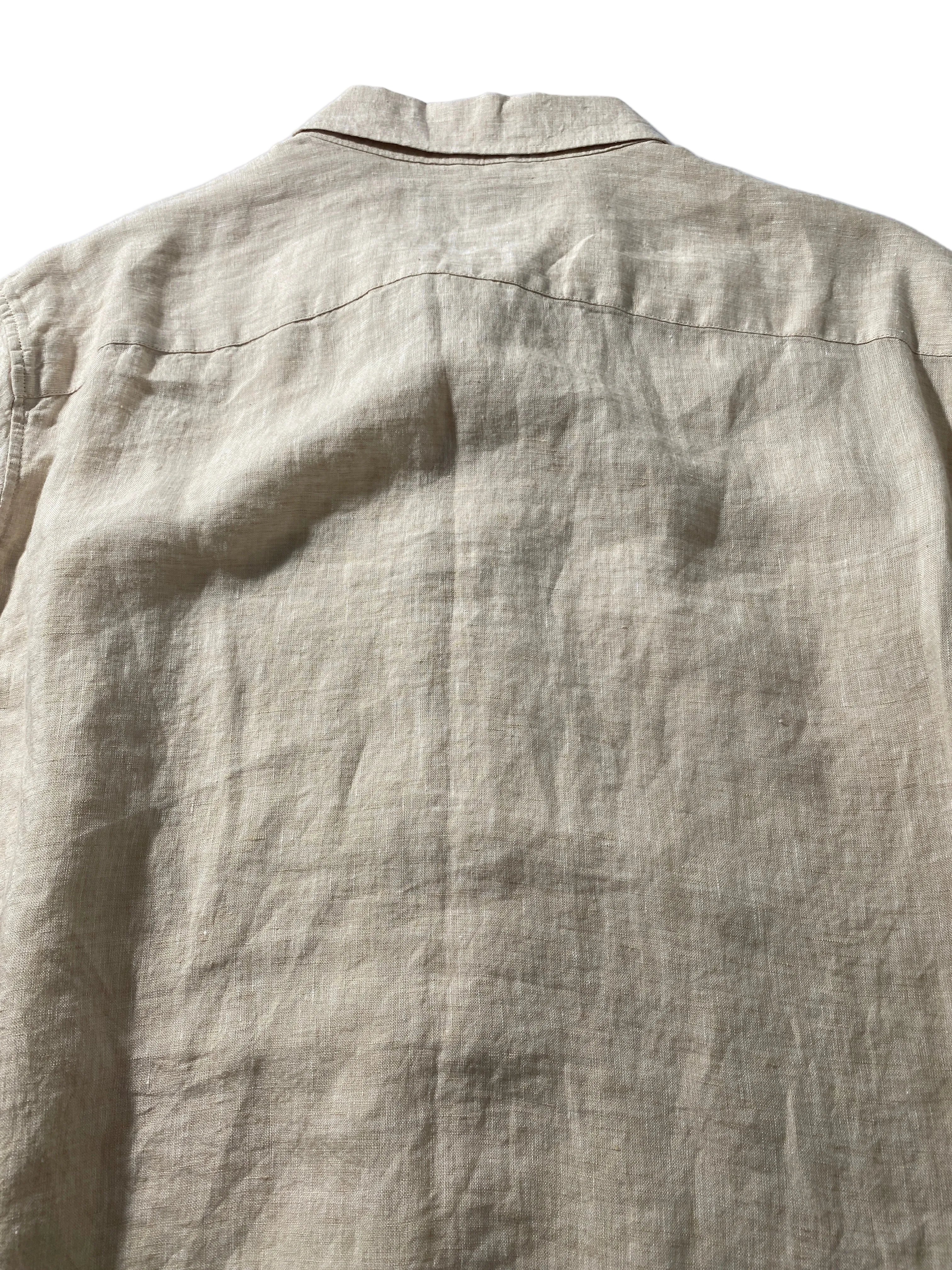 NEW Size XL Mens Michael Kors Long Sleeve Button Front Shirt SlimFit Linen Khaki