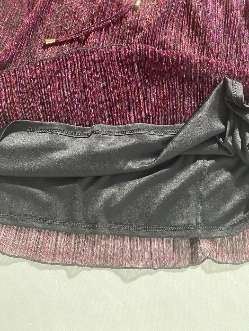 NEW Petite Size Jessica Howard Pleated Metallic Mock Neck Balloon S Belted $128