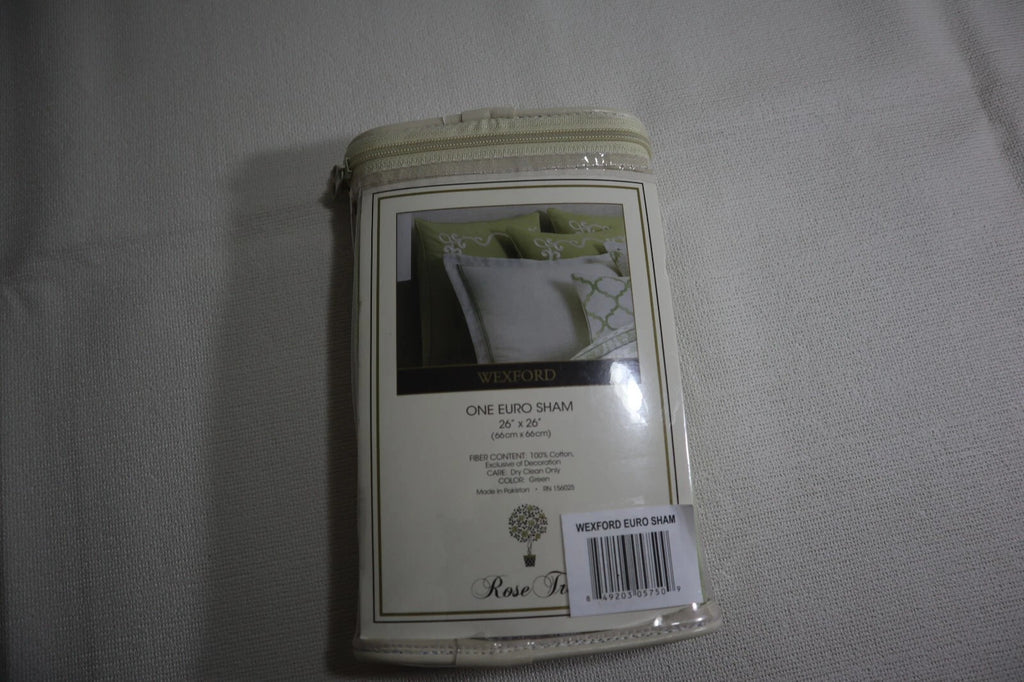 NEW ROSE TREE EURO Sham Wexford Cotton Green MSRP: $79