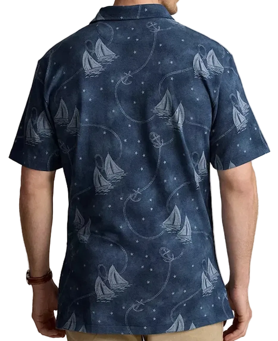 NEW Big & Tall Mens POLO RALPH LAUREN Nautical Mesh Polo Shirt Blue $138