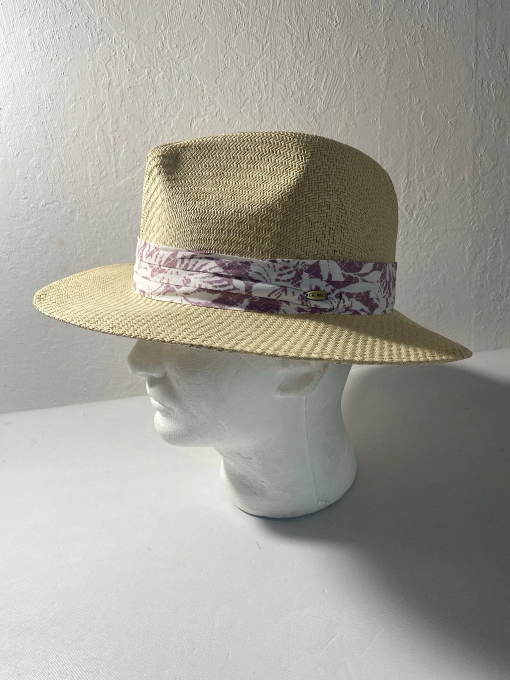 NEW with Tags Cremieux Blue Label Straw Purple Band with Logo Hat