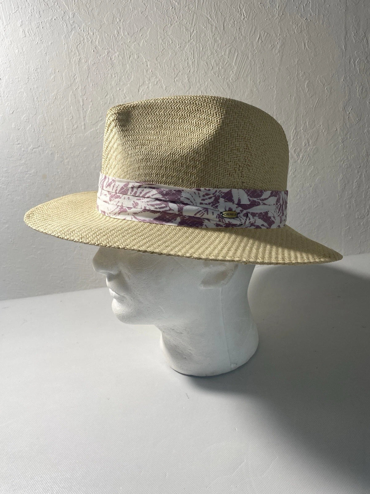 NEW with Tags Cremieux Blue Label Straw Purple Band with Logo Hat