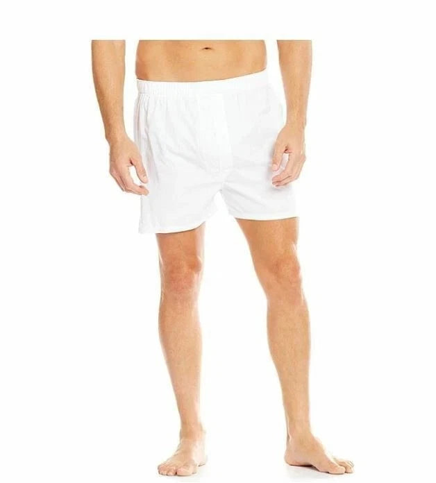 NEW Big Mens Roundtree & Yorke Full Cut Inseam Boxers White 2-Pack