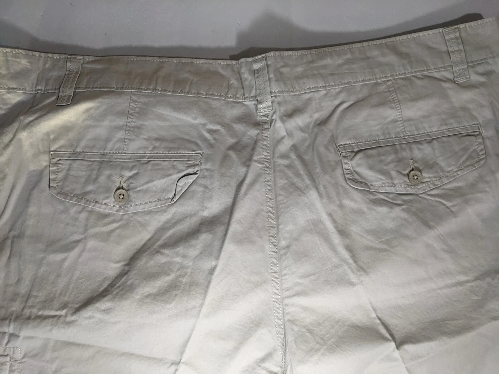 NEW Big Mens Roundtree & Yorke Cargo Shorts Cotton (9" Inseam) Stone