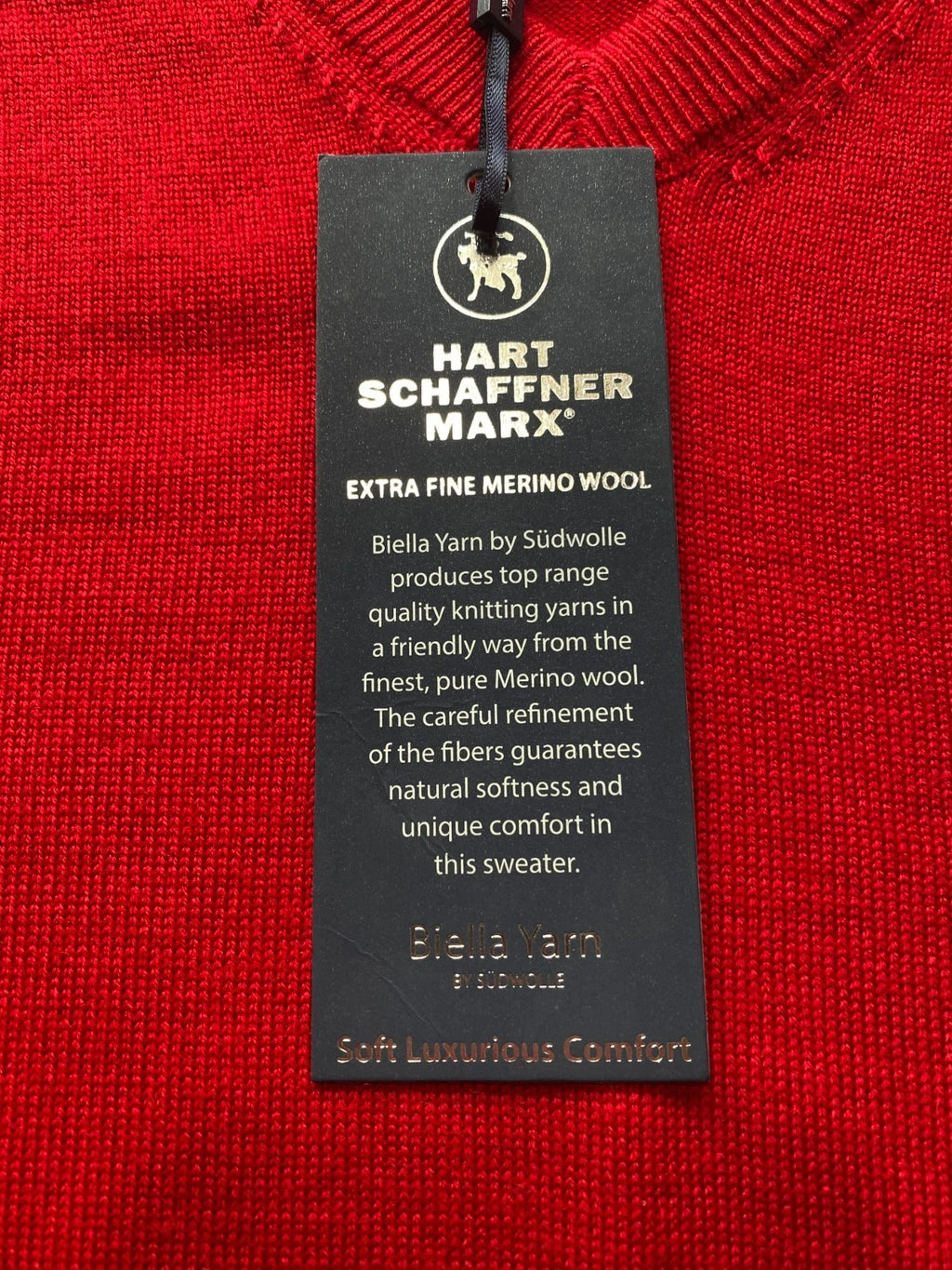 NEW Size S Mens Hart Schaffner Marx Sweater Vest Fine Merino Wool Red $80