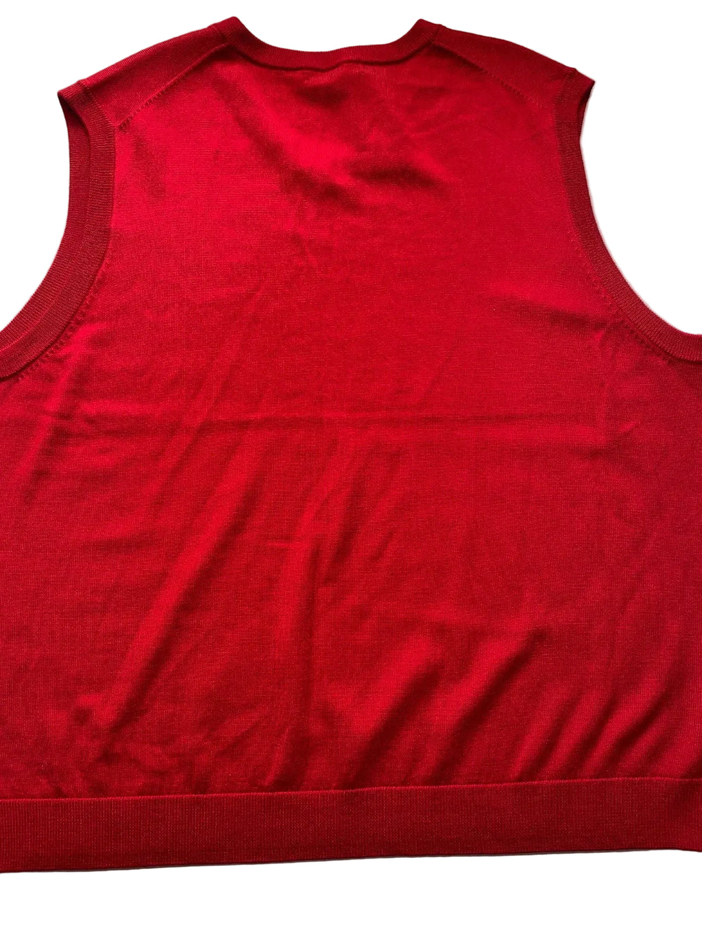 NEW Size XXL Mens Hart Schaffner Marx Sweater Vest Fine Merino Wool Red $80