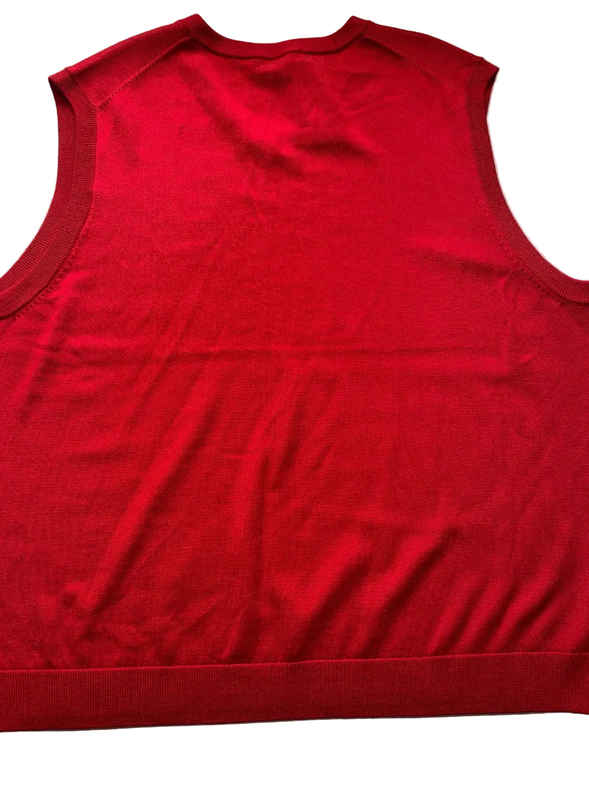 NEW Size XXL Mens Hart Schaffner Marx Sweater Vest Fine Merino Wool Red $80
