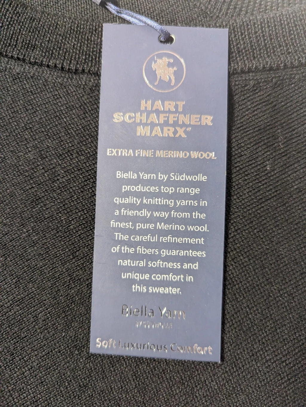 NEW- Big & Tall Mens Hart Schaffner Marx Sweater Vest Merino Wool Black $90