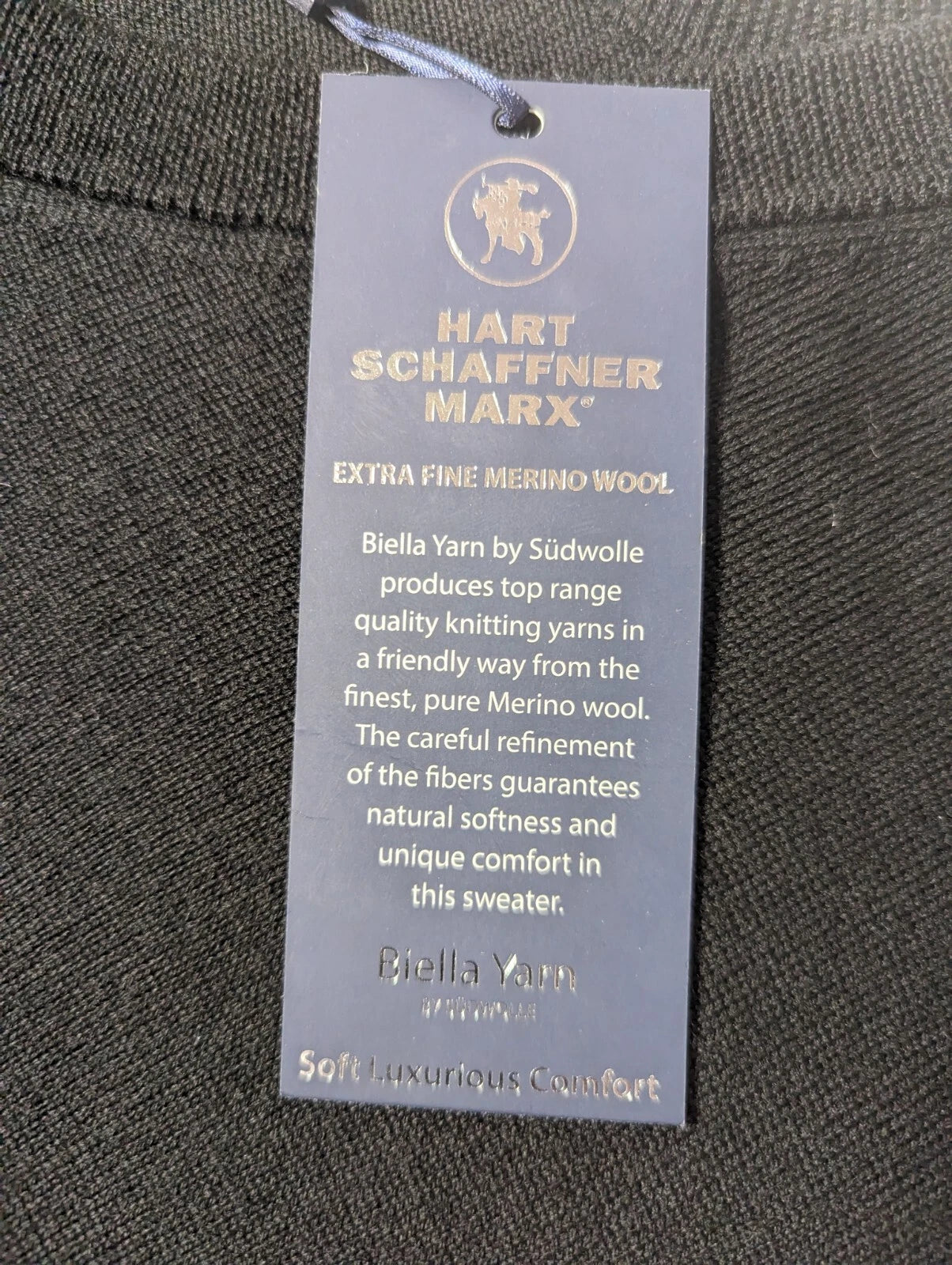 NEW- Big & Tall Mens Hart Schaffner Marx Sweater Vest Merino Wool Black $90