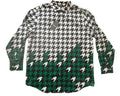 NEW Tall Mens Murano Long Sleeve Button Front Shirt Cotton White Geometric $135