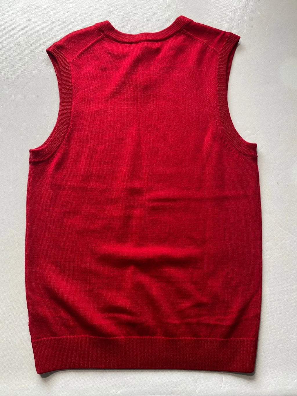 NEW Size S Mens Hart Schaffner Marx Sweater Vest Fine Merino Wool Red $80