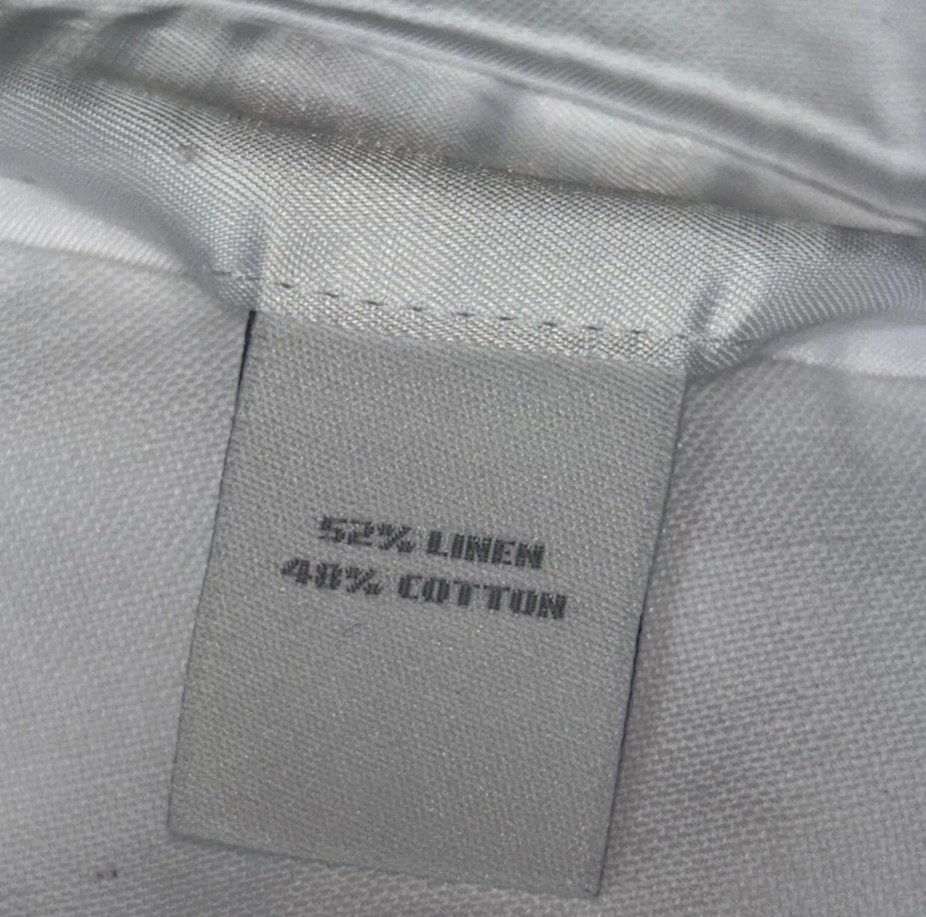 NEW Big & Tall Mens Murano Baird McNutt Slim-Fit Linen White Blazer Sports Coat