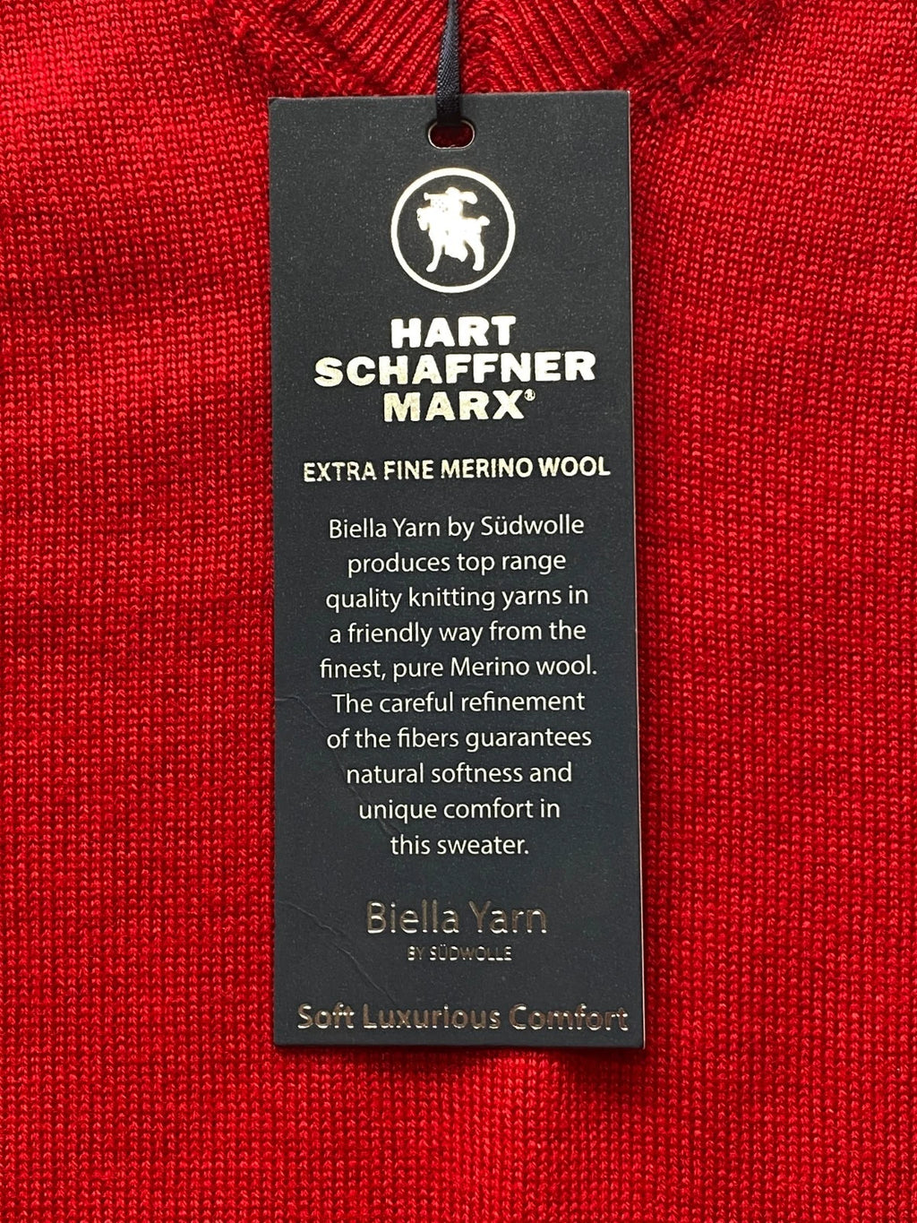 NEW Size XXL Mens Hart Schaffner Marx Sweater Vest Fine Merino Wool Red $80