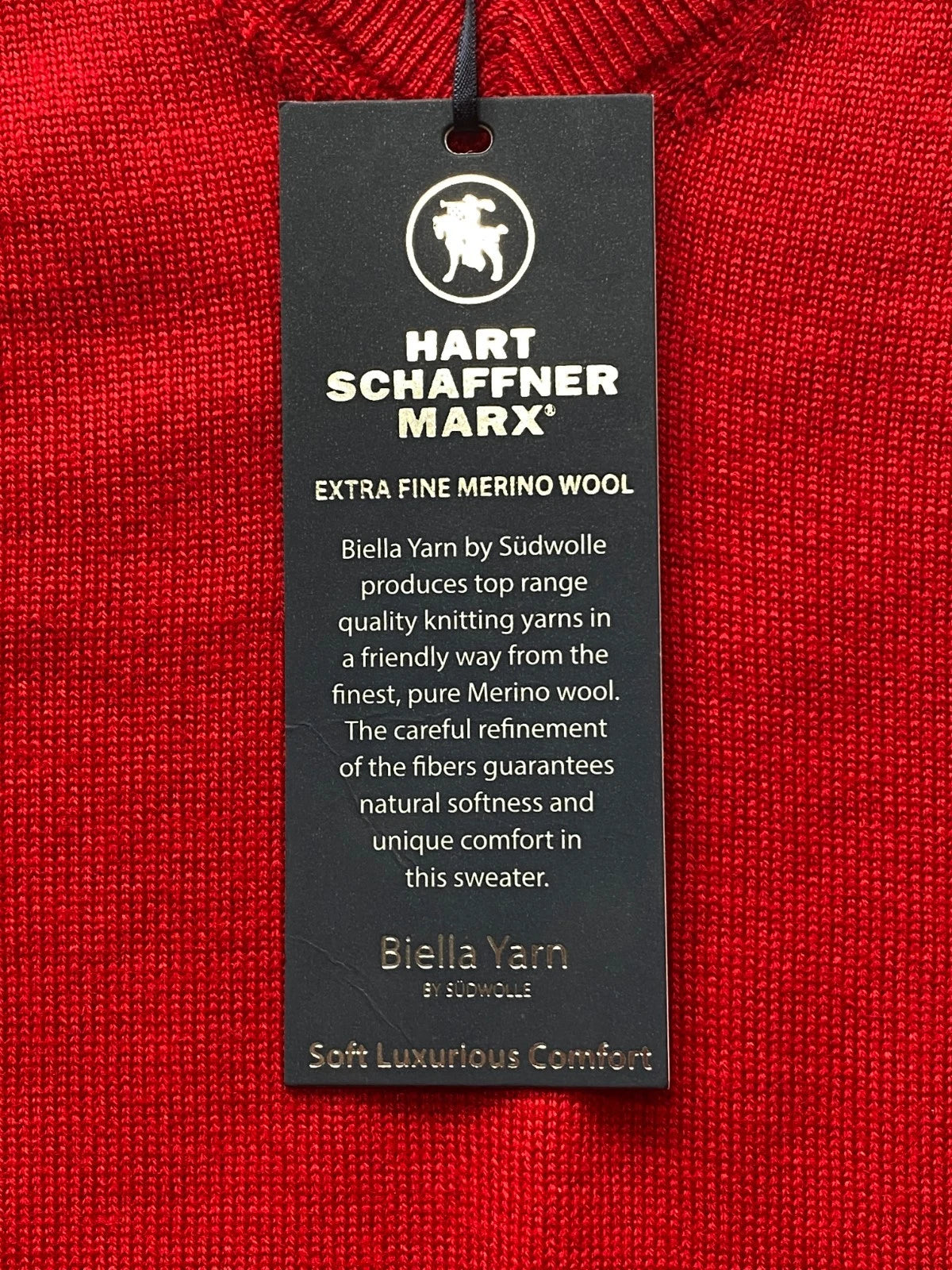 NEW Size XXL Mens Hart Schaffner Marx Sweater Vest Fine Merino Wool Red $80