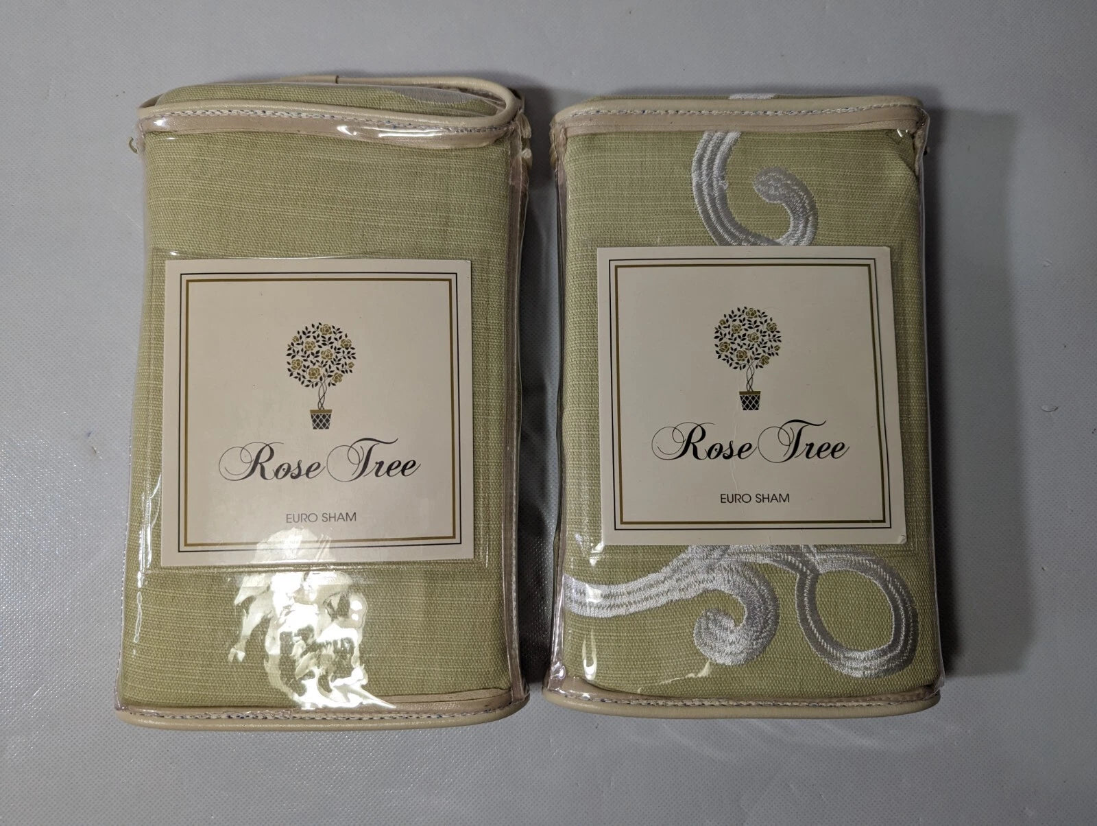 Lot of 2 - NEW ROSE TREE EURO Sham Wexford Cotton Green MSRP: $79