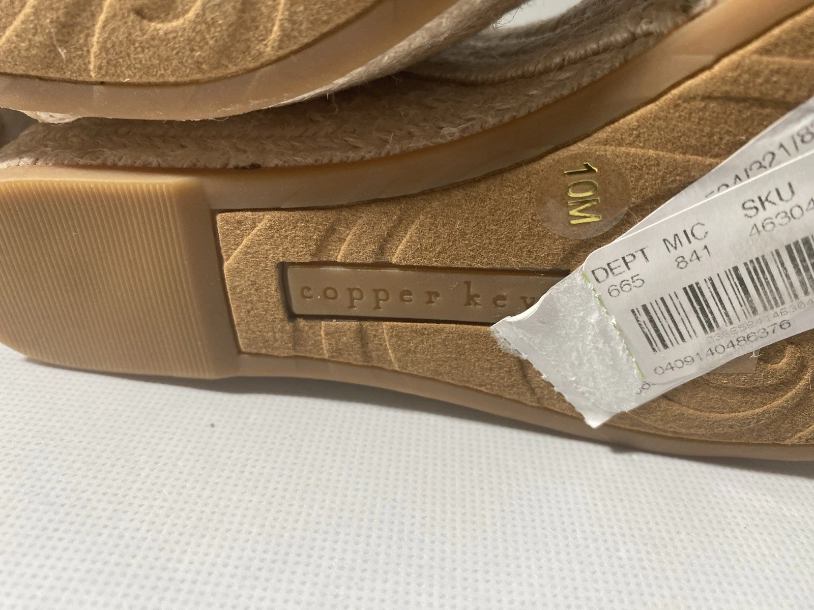 NEW-Size 10M Womens Copper Key Waterlily Platform Wedges Espadrille Silver Strap