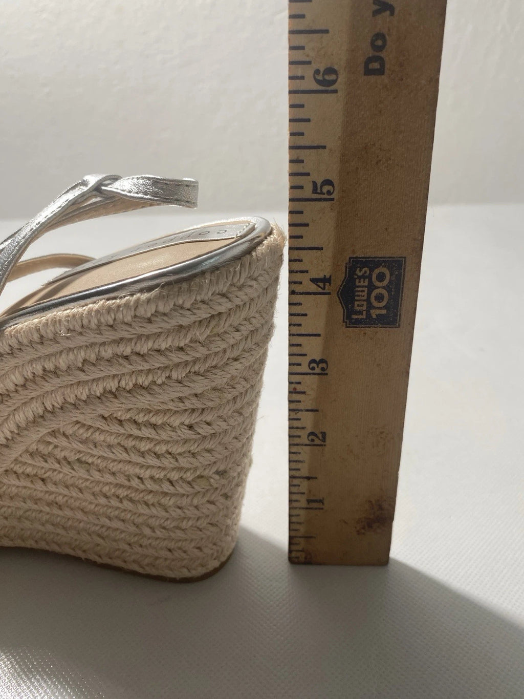 NEW-Size 10M Womens Copper Key Waterlily Platform Wedges Espadrille Silver Strap