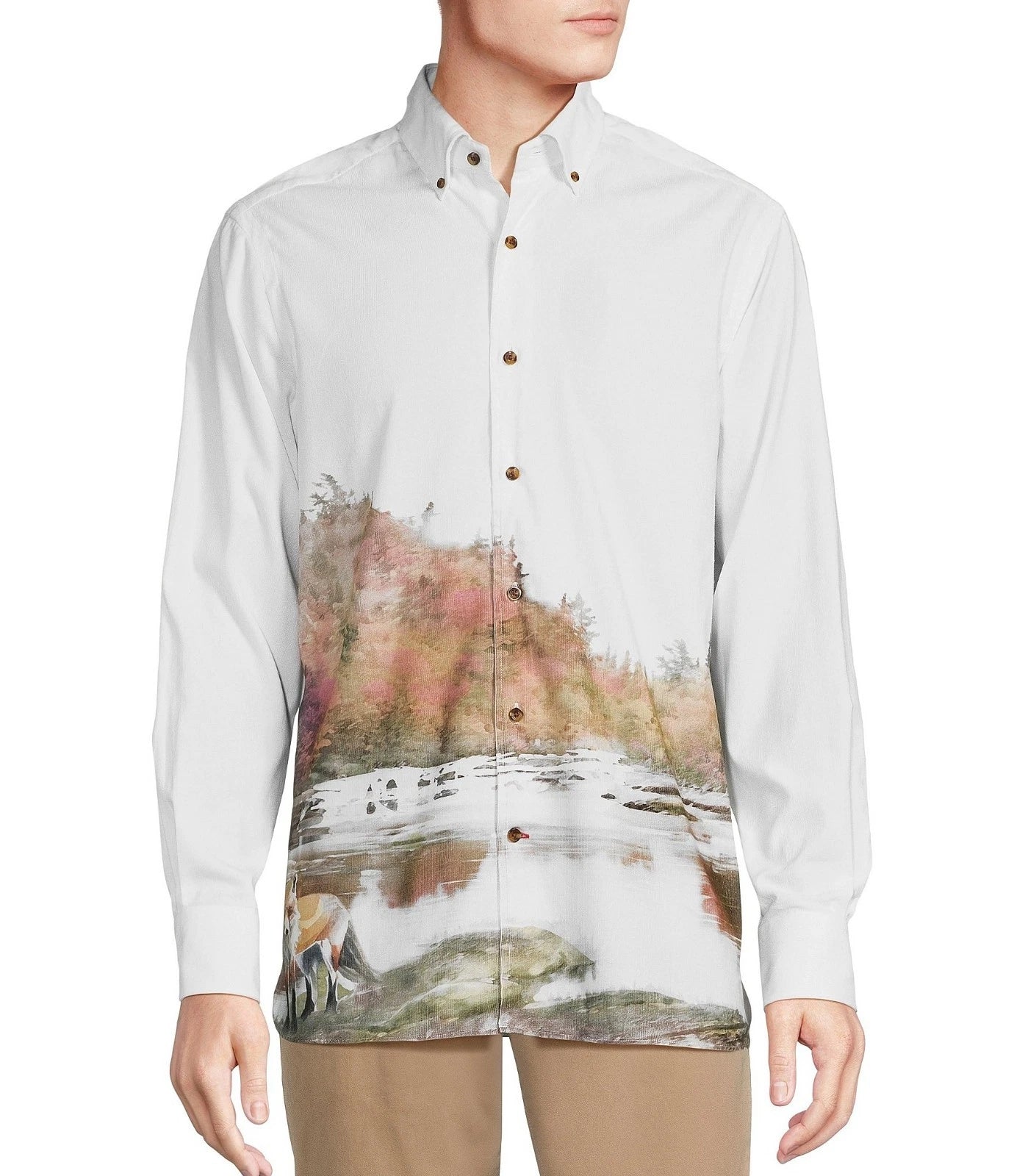 NEW Mens Cremieux Long Sleeve Button Down Shirt Cotton Down East String