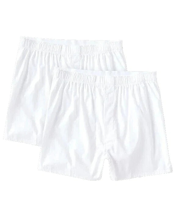 NEW Big Mens Roundtree & Yorke Full Cut Inseam Boxers White 2-Pack